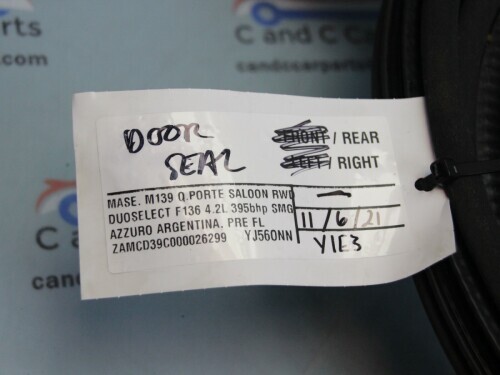 Maserati Quattroporte M139 Rear Driver Side Door Seal