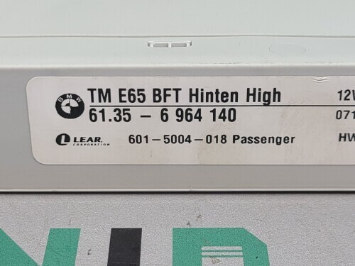 BMW 7 Series E66 Door Control module ECU Rear Left